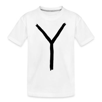 Buchstaben Y - Kinder Premium Bio T-Shirt - Weiß - Vorne