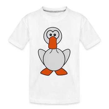 Gans - Kinder Premium Bio T-Shirt - Weiß - Vorne