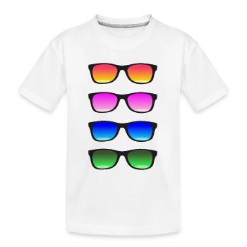 Sonnenbrille! - Kinder Premium Bio T-Shirt - Weiß - Vorne