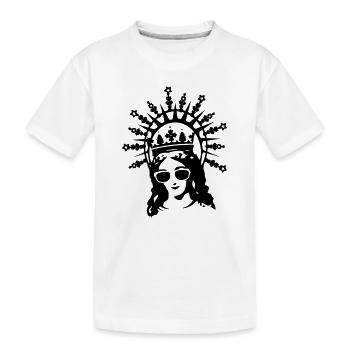 La Mère de Dieu avec des lunettes de soleil - T-shirt bio Premium Enfant - blanc - Devant