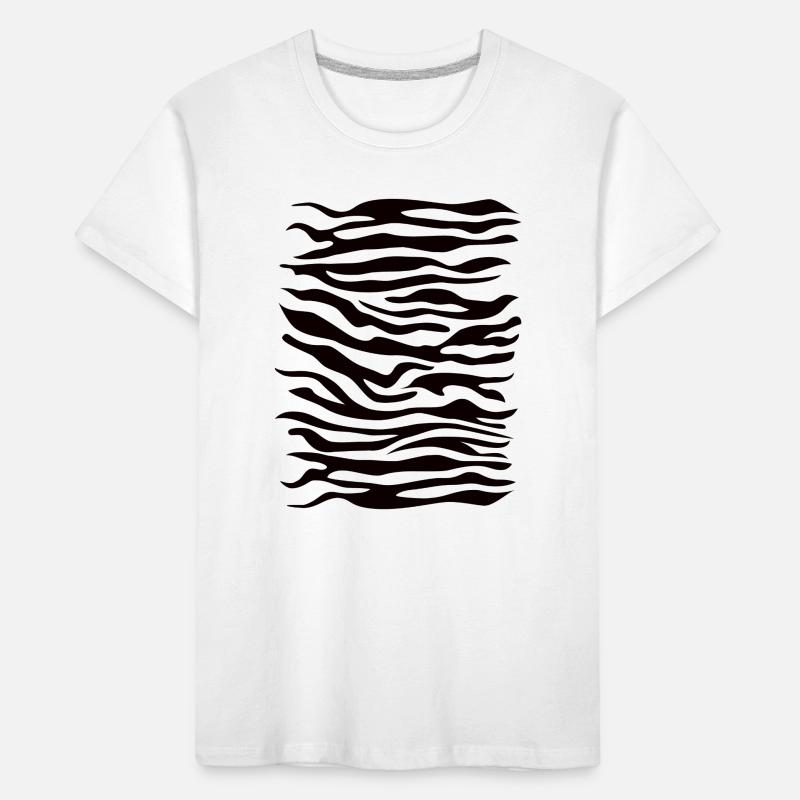 Zebra pattern black Kids' Premium Organic T-Shirt
