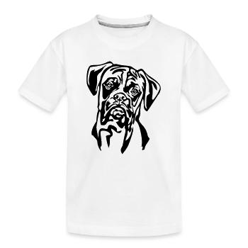 Tête de boxeur - T-shirt bio Premium Enfant - blanc - Devant