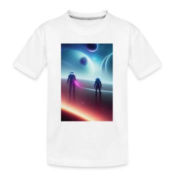Astronaut, Weltall - Kinder Premium Bio T-Shirt - Weiß - Vorne