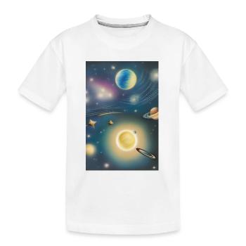 Espace et planètes - T-shirt bio Premium Enfant - blanc - Devant