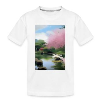 Jardin zen chinois - T-shirt bio Premium Enfant - blanc - Devant