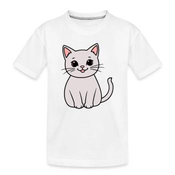 chaton gris - T-shirt bio Premium Enfant - blanc - Devant
