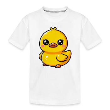 Ente Ente Ente Ente Ente - Kinder Premium Bio T-Shirt - Weiß - Vorne