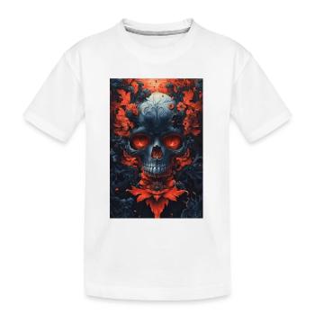 Art de crânes rouge sang - T-shirt bio Premium Enfant - blanc - Devant