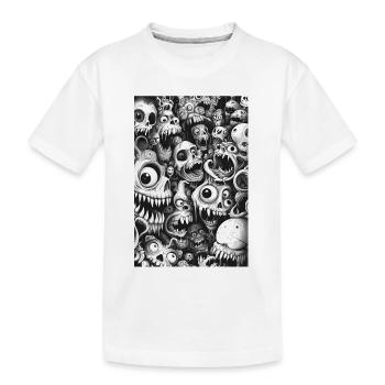 Horde de Monstres de Skullwimmel - T-shirt bio Premium Enfant - blanc - Devant