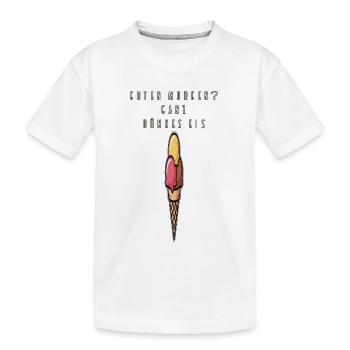 Bonjour ? Glace très fine - T-shirt bio Premium Enfant - blanc - Devant