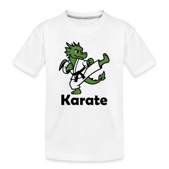Karate Dragon - Kids' Premium Organic T-Shirt - white - Front