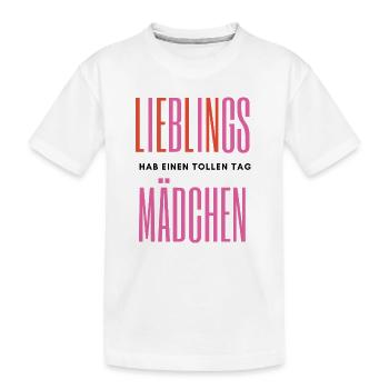 Lieblingsmädchen – Romantisches Typografie - Kinder Premium Bio T-Shirt - Weiß - Vorne