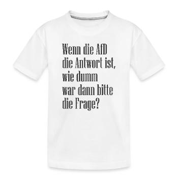 Question - T-shirt bio Premium Enfant - blanc - Devant