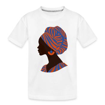 Africa African Woman Traditional Design - Kids' Premium Organic T-Shirt - white - Front