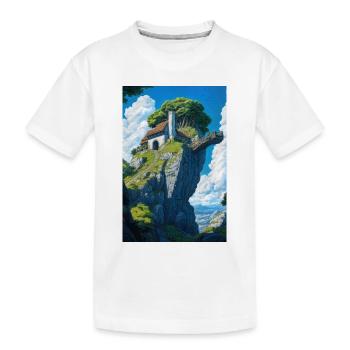 Mountain house landscape - T-shirt bio Premium Enfant - blanc - Devant