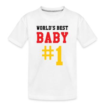 Bestes Baby – Geburt – Kind - Kinder Premium Bio T-Shirt - Weiß - Vorne