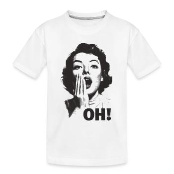 Visage hurlant Oh - T-shirt bio Premium Enfant - blanc - Devant