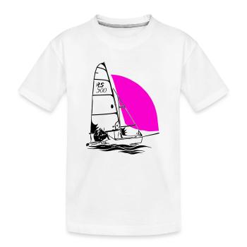 RS 500 Sailing dinghy regatta sailing sailing coloured - Kids' Premium Organic T-Shirt - white - Front