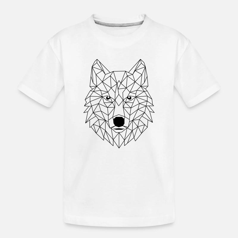 Polygone de loup - T-shirt bio Premium Enfant - blanc