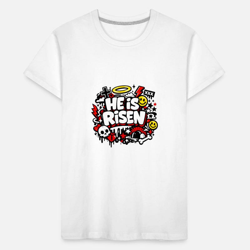 Il est Risen Graffiti Easter T-shirt bio Premium Enfant
