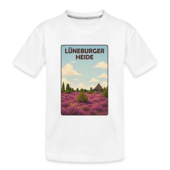 Lüneburger Heide - Kinder Premium Bio T-Shirt - Weiß - Vorne