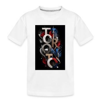 Typographie urbaine de Toronto - T-shirt bio Premium Enfant - blanc - Devant
