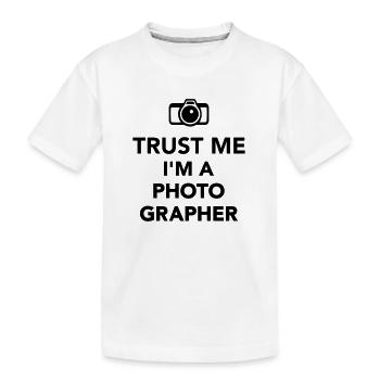 Fotograf - Kinder Premium Bio T-Shirt - Weiß - Vorne