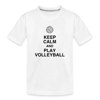Volleyball - Volley Ball - Volley-Ball - Sport - Kinder Premium Bio T-Shirt - Weiß - Vorne