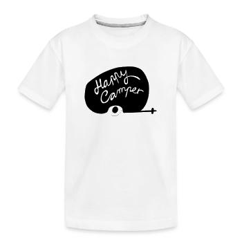 Happy Camper - Kids' Premium Organic T-Shirt - white - Front