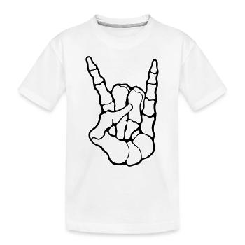 Metalhand / Pommesgabel / Metal - Kinder Premium Bio T-Shirt - Weiß - Vorne