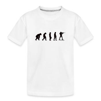 Biathlete Biathlon Gift Evolution Winter Sports - Kids' Premium Organic T-Shirt - white - Front