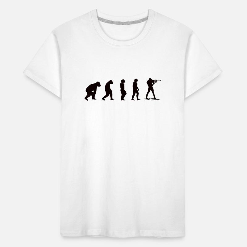 Biathlet Biathlon Geschenk Evolution Wintersport Kinder Premium Bio T-Shirt