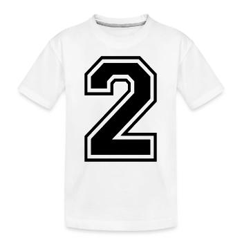 Nummer 2 - Kinder Premium Bio T-Shirt - Weiß - Vorne