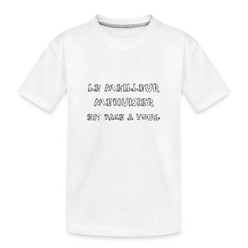 Le meilleur menuisier - T-shirt bio Premium Enfant - blanc - Devant