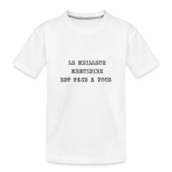 Le meilleur menuisier - T-shirt bio Premium Enfant - blanc - Devant
