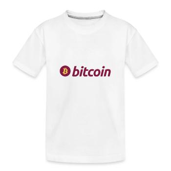 Bitcoin - Kids' Premium Organic T-Shirt - white - Front