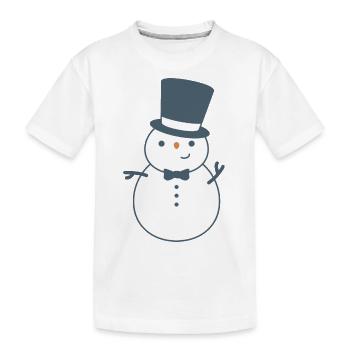 Sir Schneemann - Kinder Premium Bio T-Shirt - Weiß - Vorne