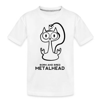 Heay metal cat - T-shirt bio Premium Enfant - blanc - Devant