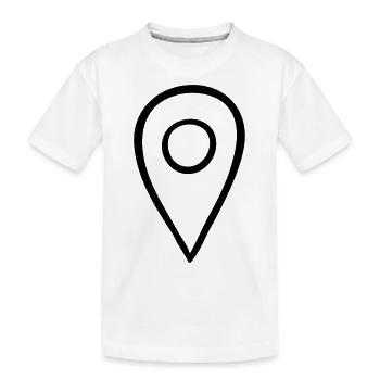 Karte vor Ort Logo - Kinder Premium Bio T-Shirt - Weiß - Vorne