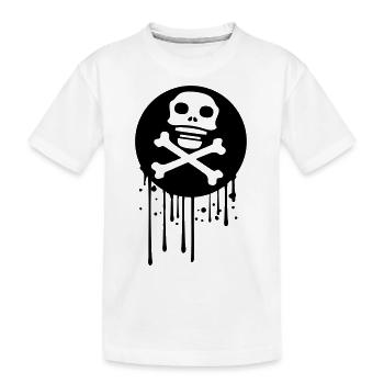 graffiti gouttes cercle pirat logo rame volant - T-shirt bio Premium Enfant - blanc - Devant