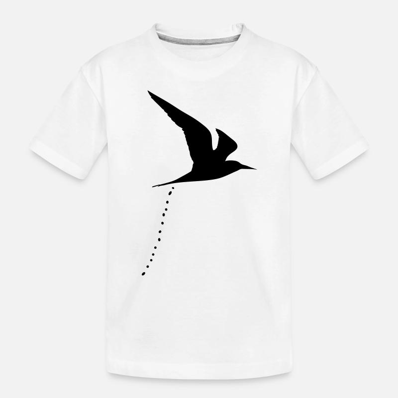 Kackvogel kackender vogel scheißender scheiße 1c - Kinder Premium Bio T-Shirt - Weiß
