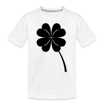 fourleaf_clover - Kids' Premium Organic T-Shirt - white - Front