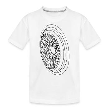 Retro Felge - Kinder Premium Bio T-Shirt - Weiß - Vorne