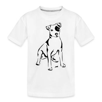 Jack Russel - Kinder Premium Bio T-Shirt - Weiß - Vorne