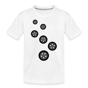 Tire tuning - Kids' Premium Organic T-Shirt - white - Front