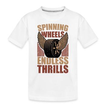 Sp. ROUES FRISSONS SANS FIN - T-shirt bio Premium Enfant - blanc - Devant