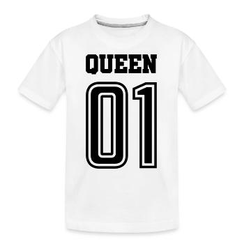 queen 01 - Kinder Premium Bio T-Shirt - Weiß - Vorne