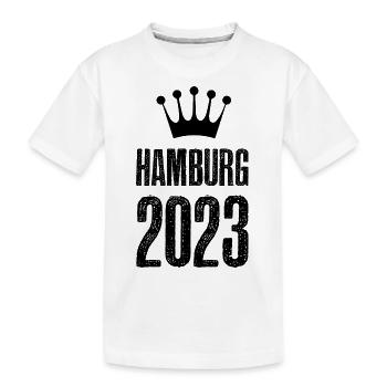 Hambourg 2023 Couronne - T-shirt bio Premium Enfant - blanc - Devant