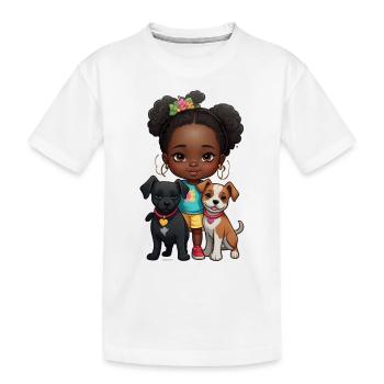 Cadeau pour les amoureux des chiens - T-shirt bio Premium Enfant - blanc - Devant