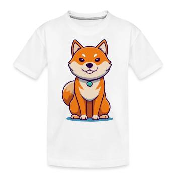 Sly Shiba Inu - Comploteur de méfaits - T-shirt bio Premium Enfant - blanc - Devant